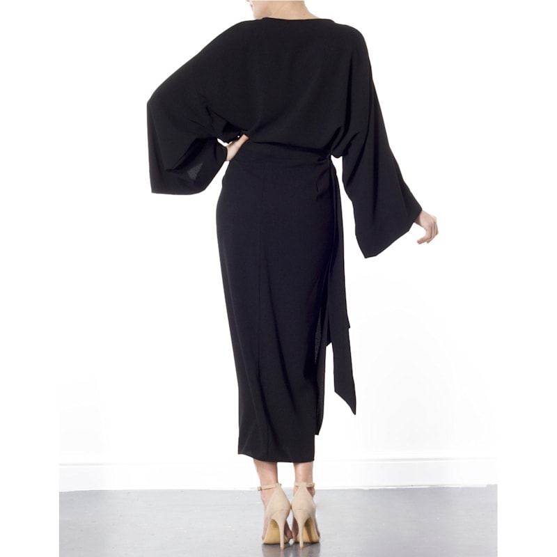Thumbnail of Amari Black Wrap Skirt image
