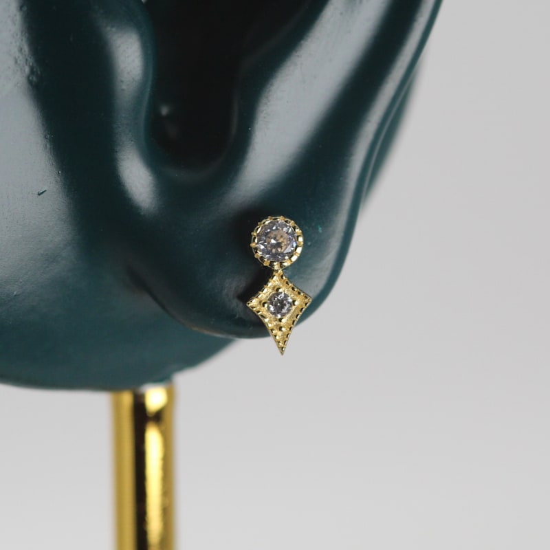 Thumbnail of Antique Gold Stud Earrings image