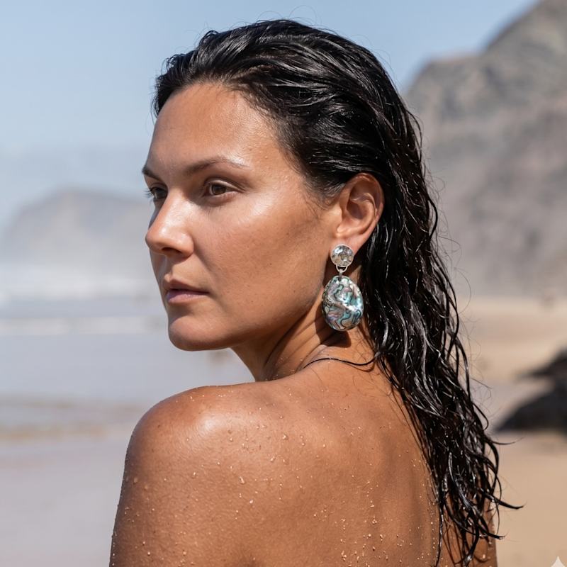 Thumbnail of Abalone Shell Drop Earrings image