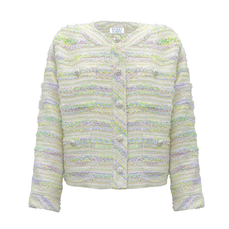 Thumbnail of Abby Round-Neck Tweed Jacket image