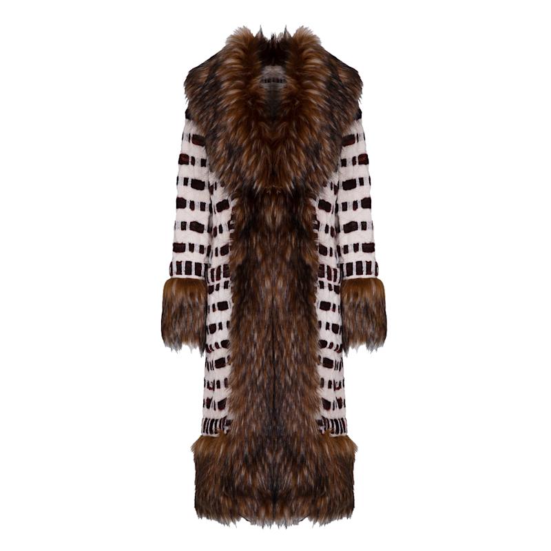 Brown Raw Alpaca Long Coat Claire | The Extreme Collection | Wolf