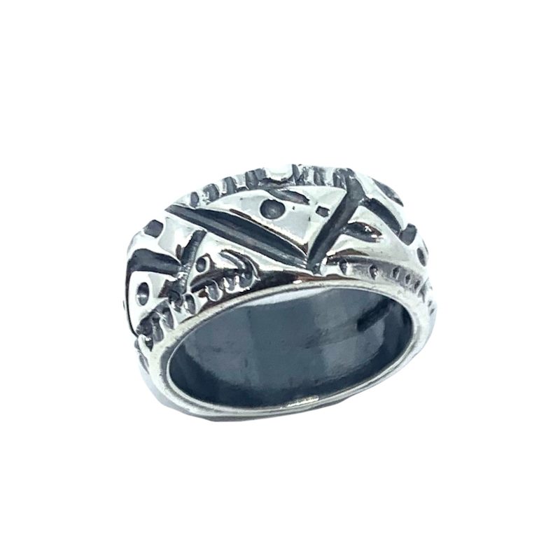 Thumbnail of Abstract Men’S Ring – Chunky Sterling Silver image