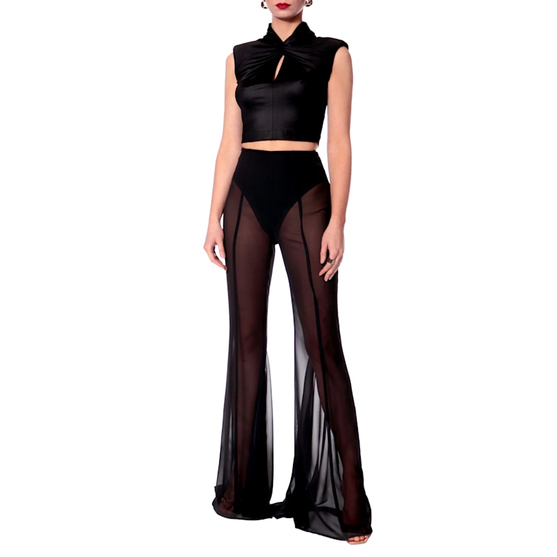 Thumbnail of Ada Black Power Sleeveless Crop Top image