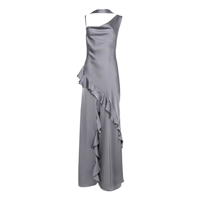 sachin and babi light blue dress Sleeveless Safari Dress, Silver Silk Cotton