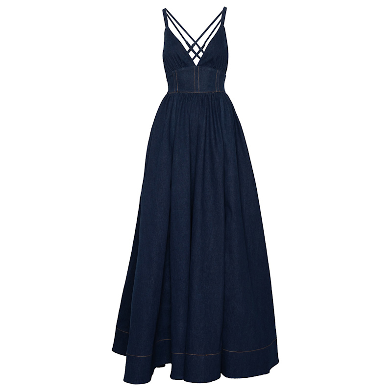 chinese dress ladies Mylie Denim Maxi Dress main image 1
