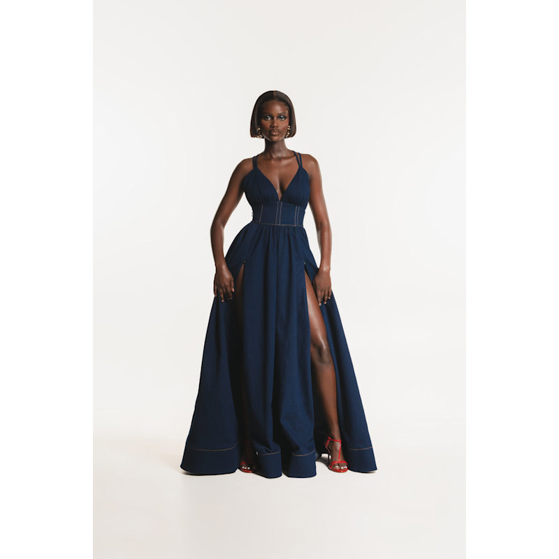 Thumbnail of Adele Denim Maxi Dress image