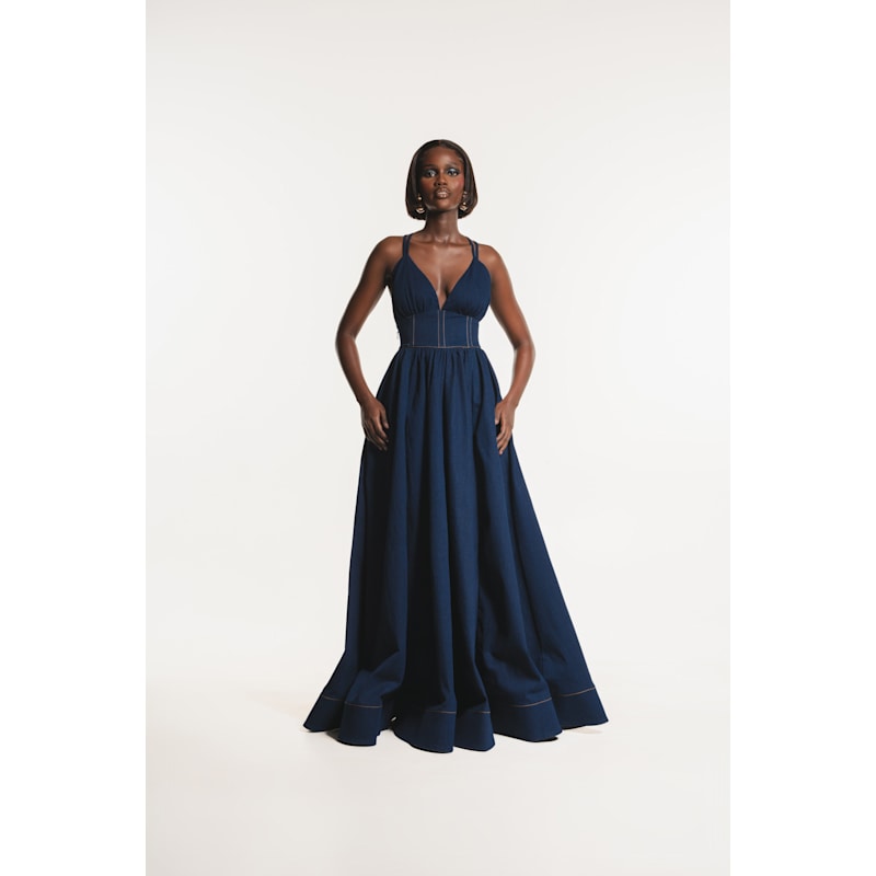 Thumbnail of Adele Denim Maxi Dress image