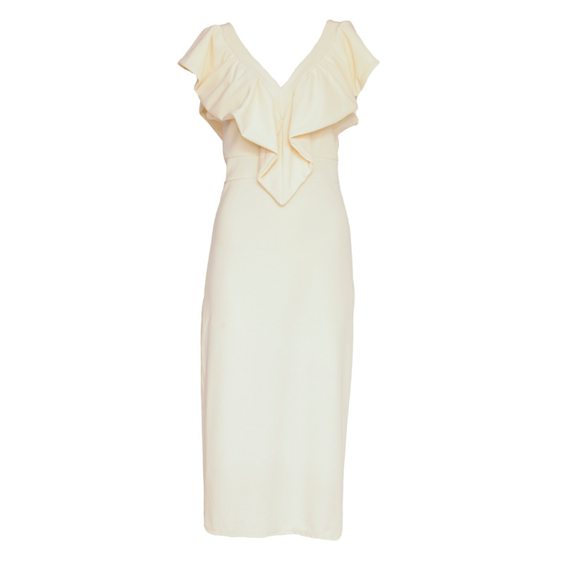 Thumbnail of Sohuman Adele Sustainable Mini Dress - Chic Neutrals Party Style image