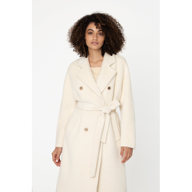 Thumbnail of Adioro Off White Alpaca Coat image