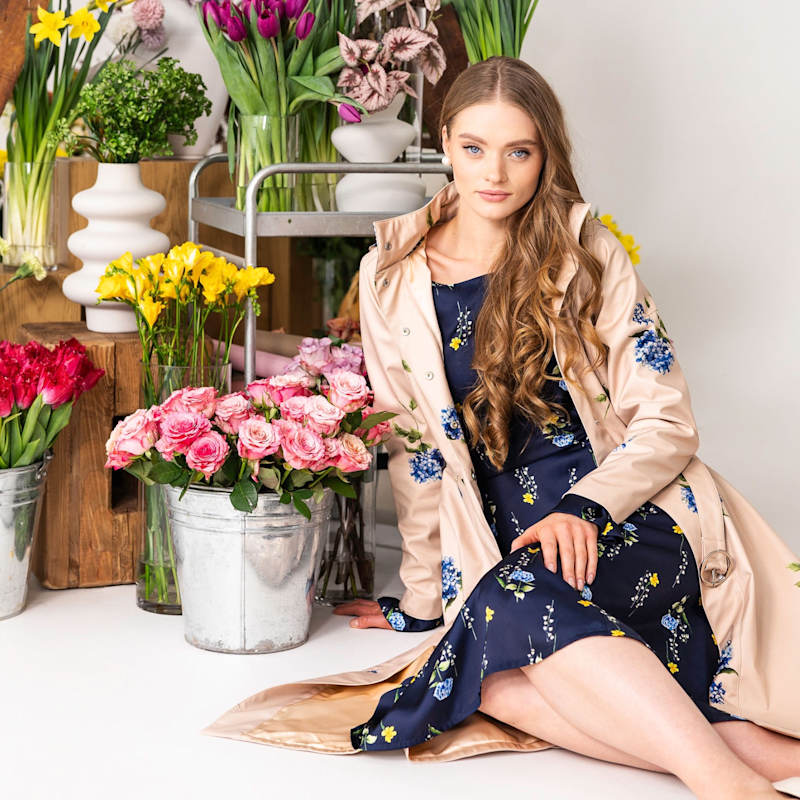 Thumbnail of Adjustable Waist Midi Dress: Meadow Dream image