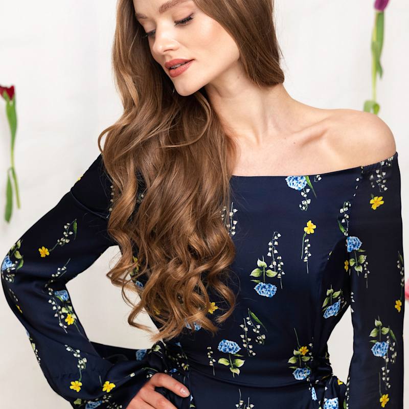 Thumbnail of Adjustable Waist Midi Dress: Meadow Dream image