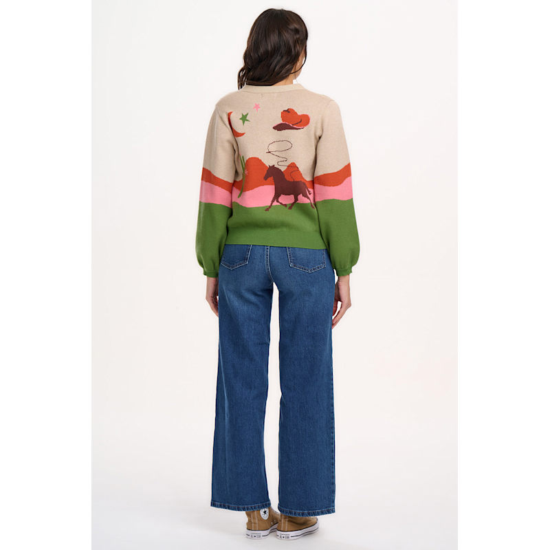 Adrian Cardigan Oatmeal, Desert Cowgirl | Sugarhill Brighton