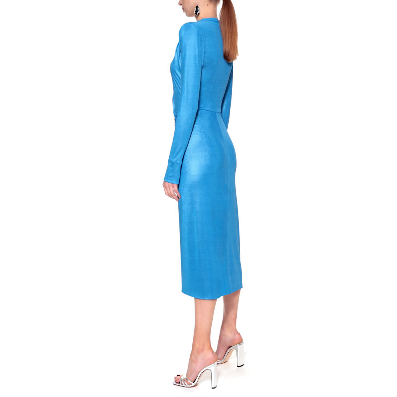 Thumbnail of Adriana Blue Aster Midi Evening Dress image