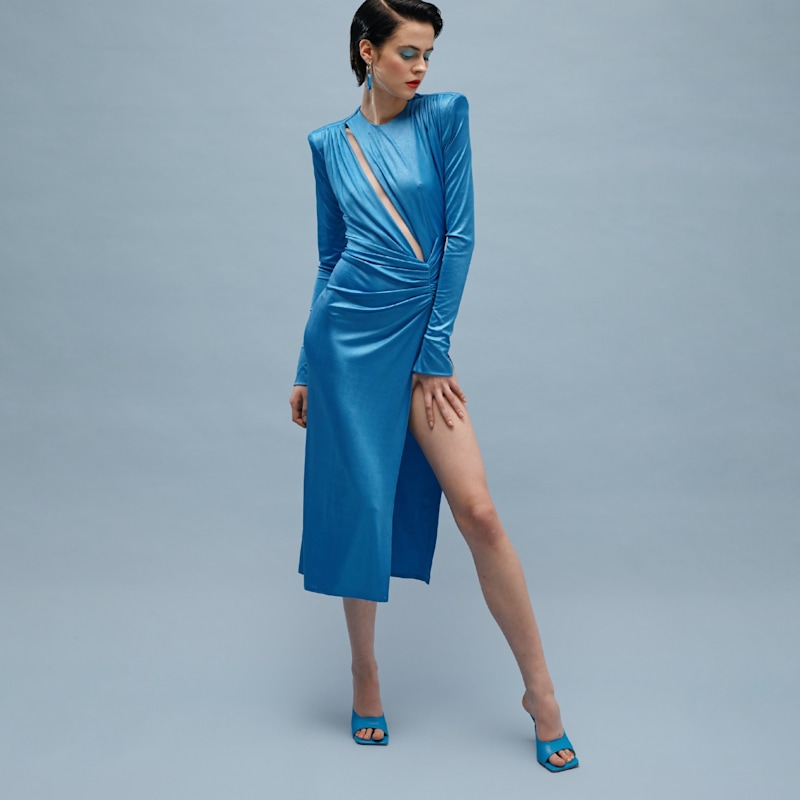 aster blue dress Aster Bloom Maxi Dress main image 1