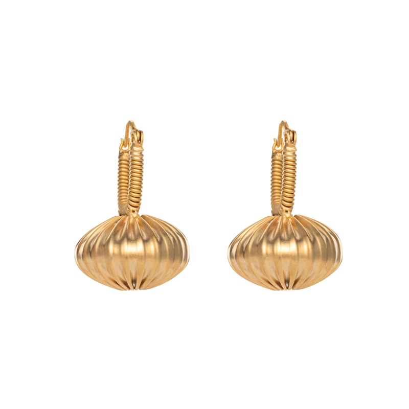Thumbnail of Aelia Gold Plated Hoop Dangle Earrings image