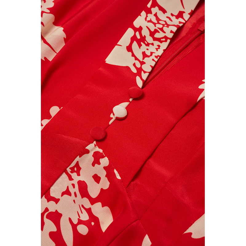 Alana Jumpsuit In Red Hydrangea | PRETTY ECCENTRIC | Wolf & Badger