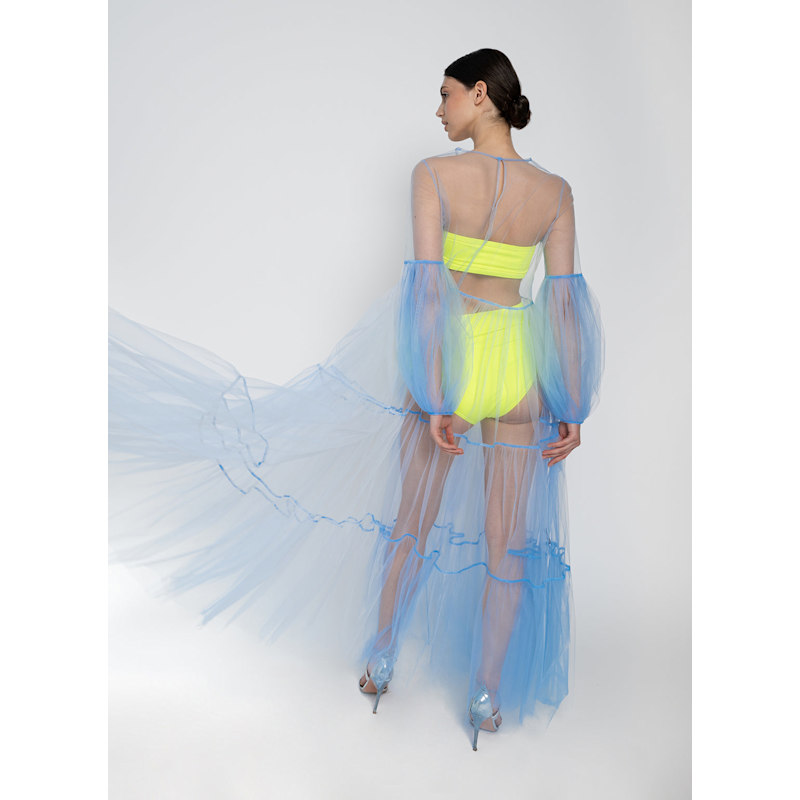 Thumbnail of Alena - Maxi Tulle Dress Lightblue image