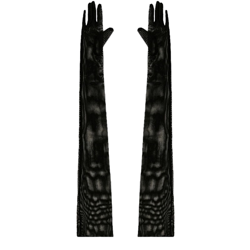 The Lily Sheer Black Opera Glove High Heel Jungle by Kathryn