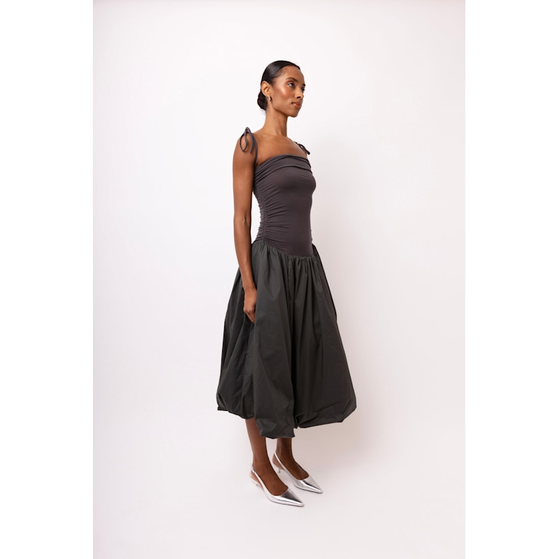 Thumbnail of Alexa Dark Grey Puffball Dress image