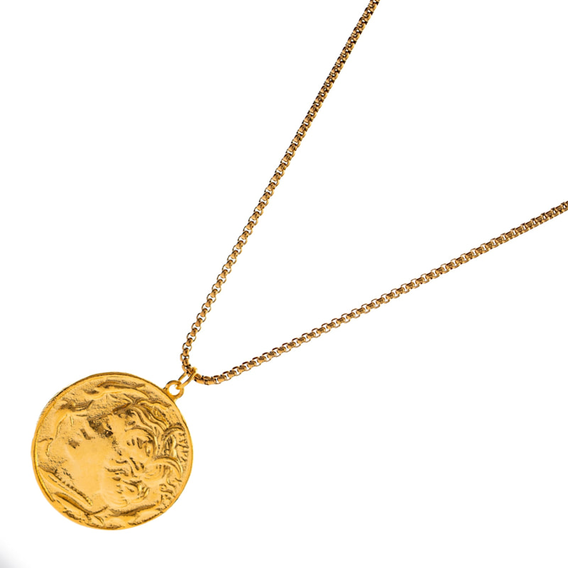 Thumbnail of Alexander’S Victory Medallion Necklace - Gold image