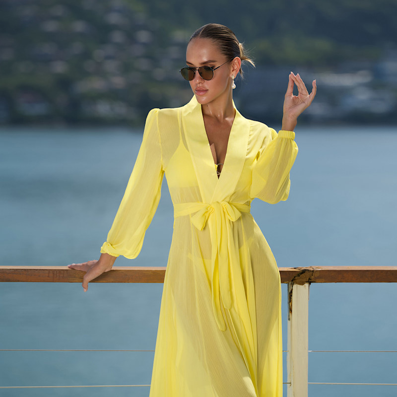 Thumbnail of Alexis Beach Gown Sunny Yellow image