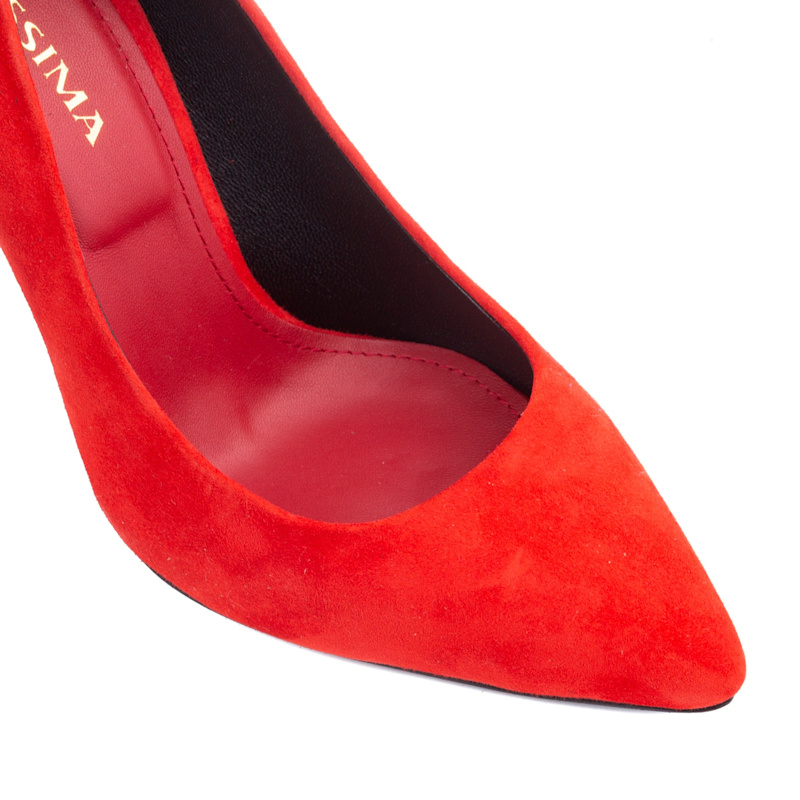 Thumbnail of Alice Red Stiletto Suede Leather Shoes image
