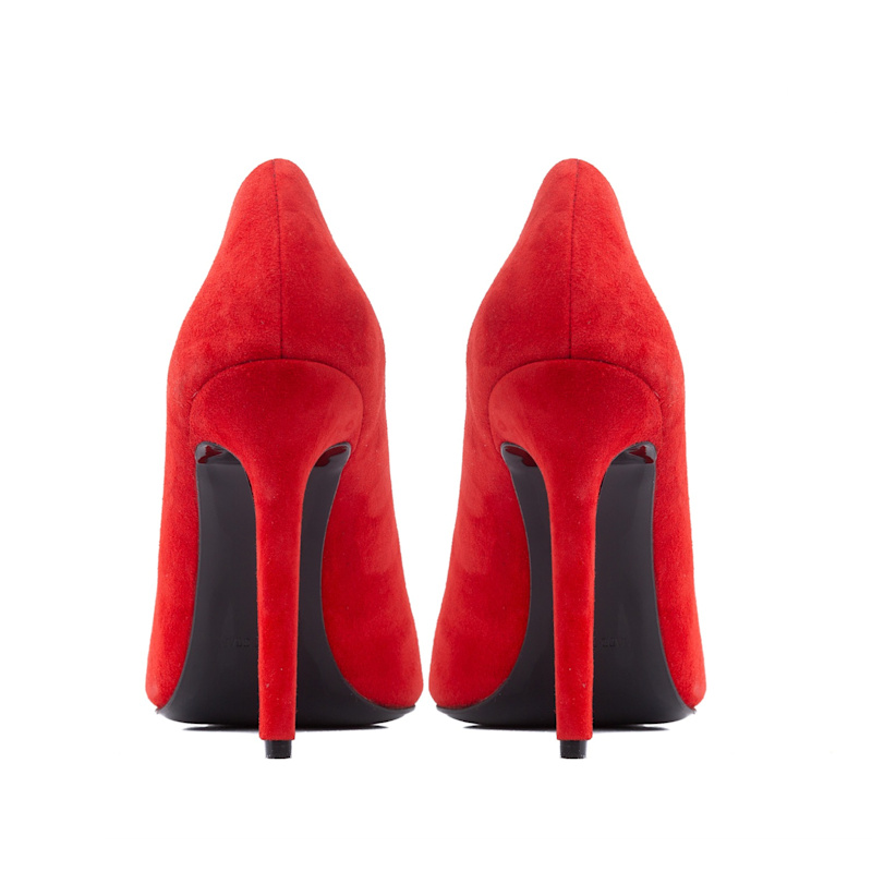Thumbnail of Alice Red Stiletto Suede Leather Shoes image