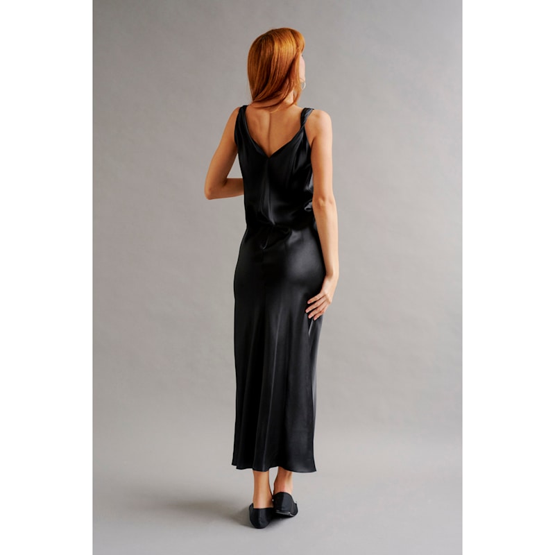 Women's Alice Silk Slip Dress - Black | Extra Small | The Summer Edit