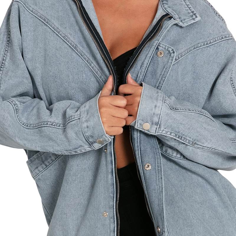 Thumbnail of All About You Denim Jacket - Stonewash image