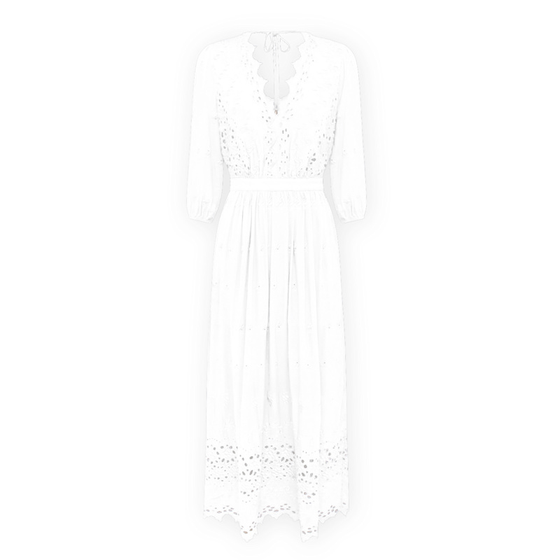 Thumbnail of All Eyes On Me Midi Dress - White image