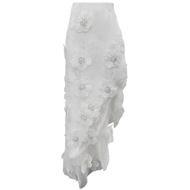 Thumbnail of Allie Floral Slit Midi Skirt image