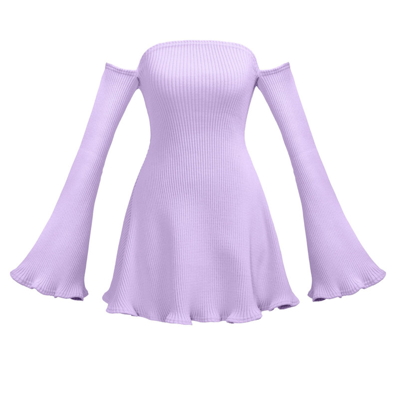 strapless open back dress Alana Henley Sweater Dress – Purple – Rebecca Minkoff