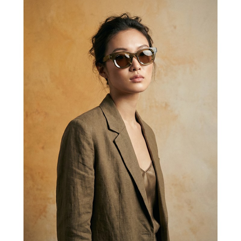 Thumbnail of Alondo Champagne Acetate Wayfarer Sunglasses image