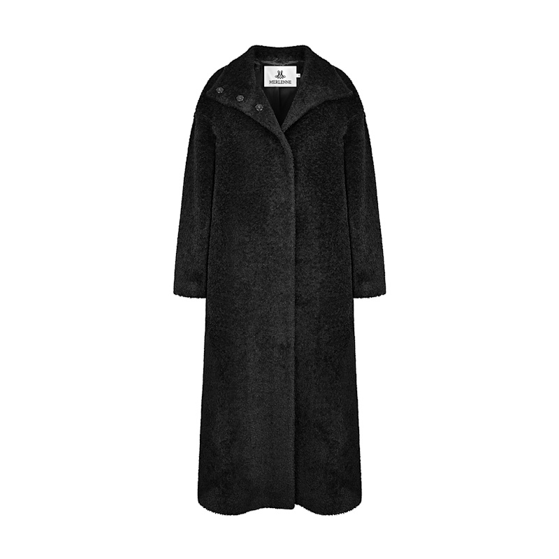 ジャケット・アウター MARNO Helena coat black Alpaca Black Midi Coat | MERLENNE | Wolf & Badger