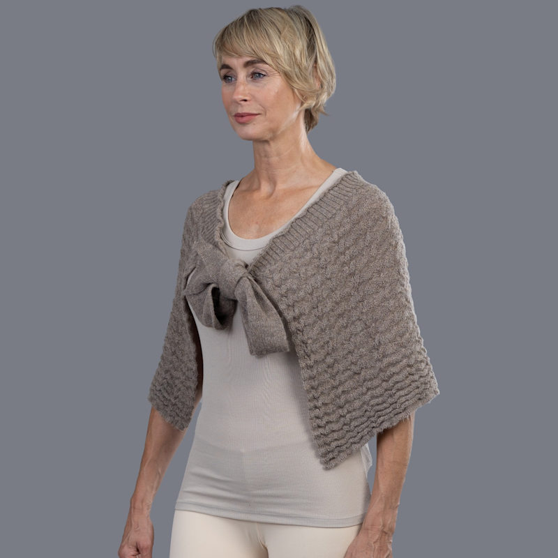 Thumbnail of Alpaca Capelet - Mink image