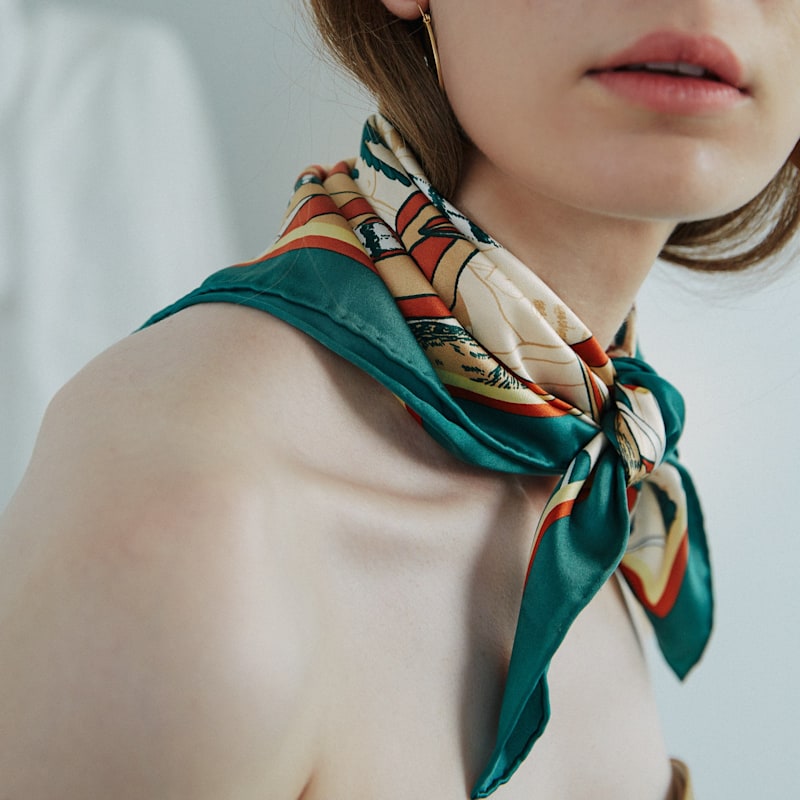 Thumbnail of "Madagascar" Silk Bandana image