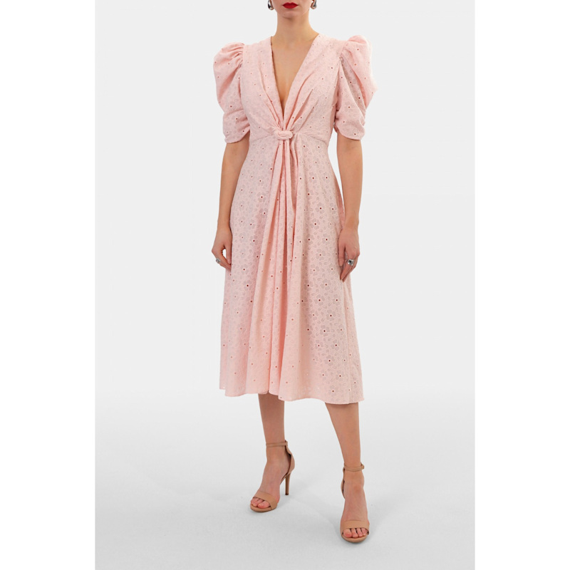 satin lace wrap dress Satin Lace Trim Wrap Dress – Lily's Boutique main image 1