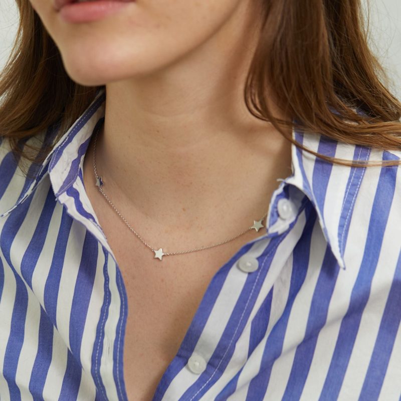 Thumbnail of Alta Sterling Silver Multi Star Necklace image