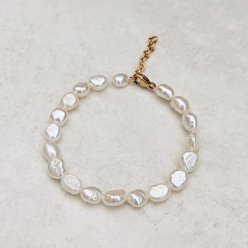 Thumbnail of Alyssa All Baroque Pearl Gold Filled Bracelet image
