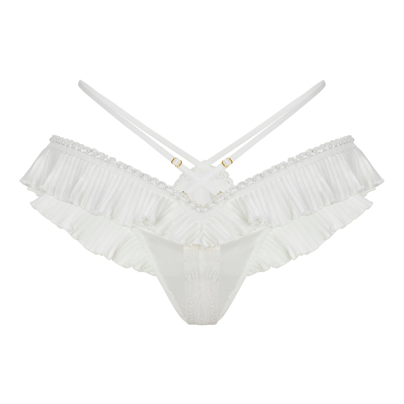 Ama White String With Pearl Details | Empress Mimi | Wolf & Badger