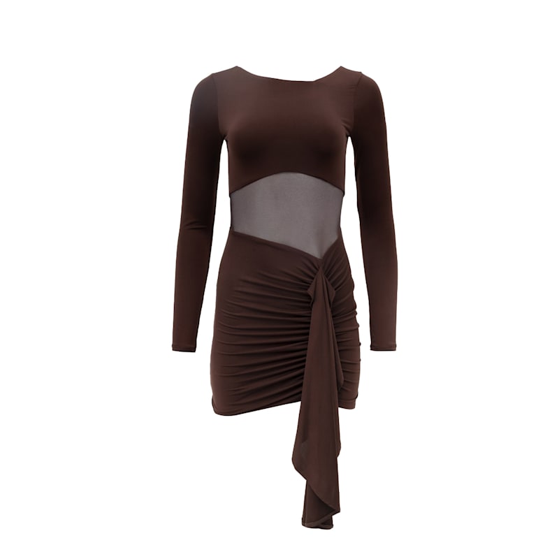 Thumbnail of Amanda Mini Brown Dress image