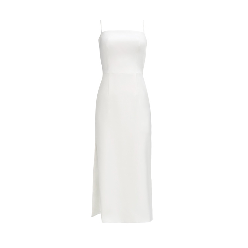 Thumbnail of Amara White Midi Dress With Adjustable Straps image