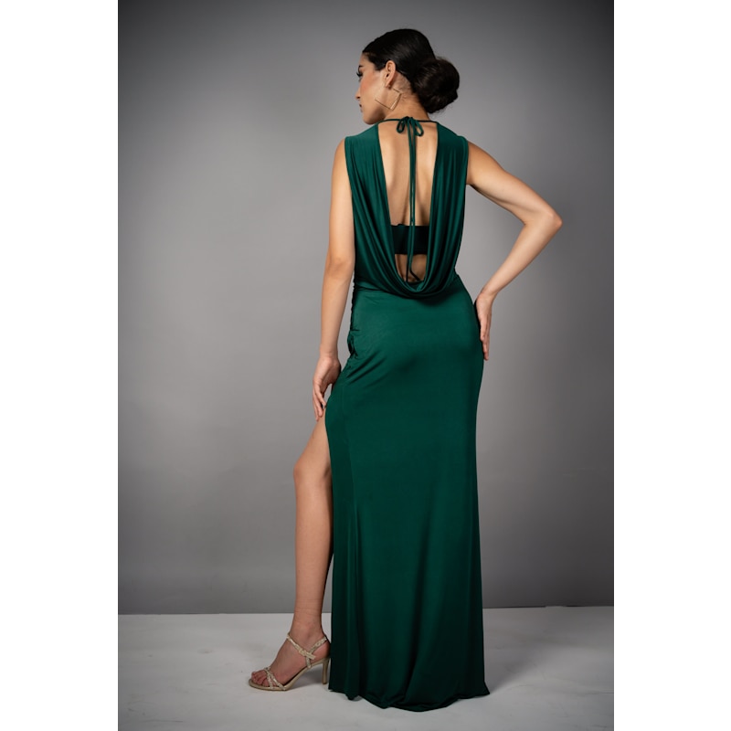 black leather corset dress Windsor Meghan Faux Leather Corset A-Line Formal Dress in Brown | Size: XS main image 1
