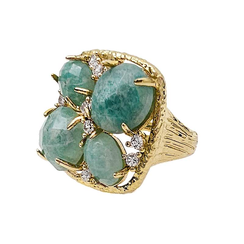 Thumbnail of Amazonite Setting Statement Ring image