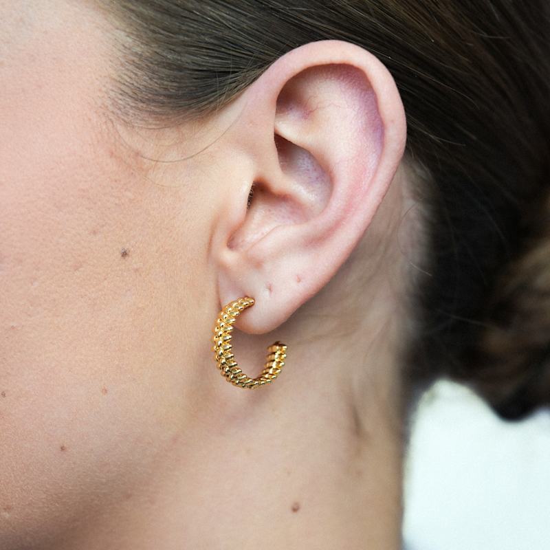 Thumbnail of Amber Hoops Earrings image