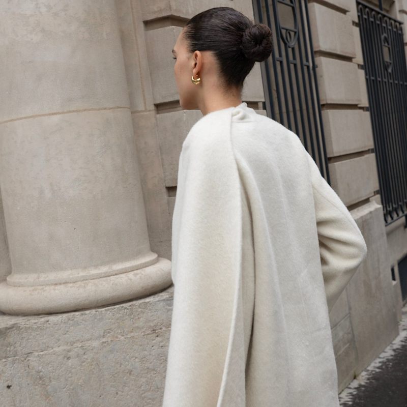 Amelia Cream Scarf Coat | CENTRE PIECE | Wolf & Badger