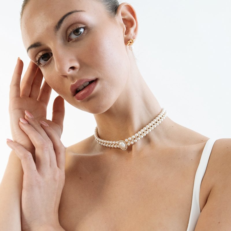 Amelia Pearl Ladies Choker | MISS CECILIA | Wolf & Badger