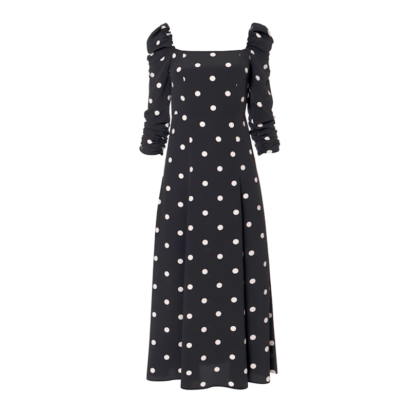 knee length dresses for ladies Amelie Midi Dress - Blue / White main image 1