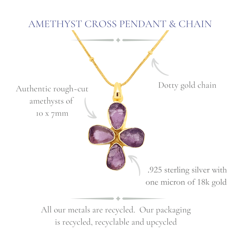 Thumbnail of Amethyst Cross Pendant image