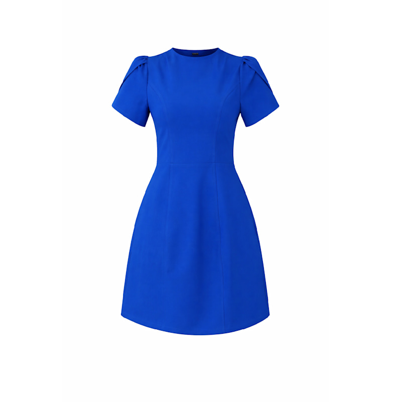 cobalt blue mini dress line shape OTTO MINI DRESS - COBALT